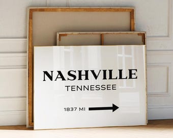 Nashville Marfa Wall Print, Trendy Fashion Wall art Tennessee College Dorm Poster Apartment Aesthetic | Instant Digital Download