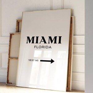 Miami Wall Art Poster Florida Trendy Luxury Fashion Wall art, College Dorm Poster Apartment Aesthetic | Instant Digital Download