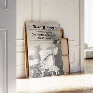 Swiftie Wall art, Newspaper Print, Champagne Problems Newspapers Wall Art | Taylor Retro Wall Art, Trendy Wall Prints Instant Download