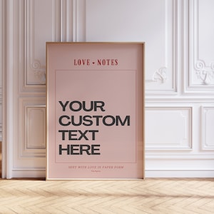 Kokette Liebeshinweis Wandkunst, Benutzerdefinierte Wandkunst Druck, Liebesbrief, rosa Wandkunst, College Wohnheim Dekor, Retro Vintage Kunst | Sofort Download