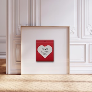 Bama Loves You, trendy luciferdoosje, kunst aan de muur University of Alabama, poster ALABAMA | Vintage luciferdoosje, | Digitale download