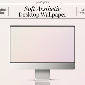 Soft Gradient Aura Pink Pastel lavender Desktop Wallpaper | Gradient Blur Minimal Neutral Cute Desktop Laptop backgrounds | Instant Download