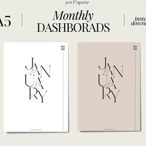 MONTHLY PRINTABLE A5 Planner Dividers | Simple, Modern Minimalist ...