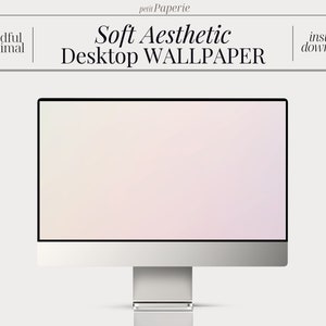 Soft Gradient Aura Pink Pastel lavender Desktop Wallpaper | Gradient Blur Minimal Neutral Cute Desktop Laptop backgrounds | Instant Download