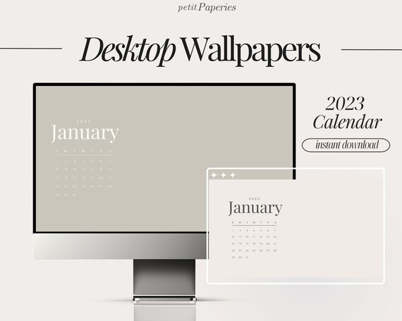 2024 Desktop Wallpapers Calebdars Monthly Desktop Backgrounds, SET OF 4  Minimal Neutral Calendar and Organizer Instant Download - Etsy Finland