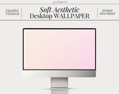 Soft Gradient Aura Pink Girly Theme Desktop Wallpaper | Gradient Blur Minimal Pastels Cute Desktop Laptop backgrounds | Instant Download