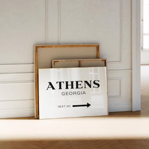 Athens Wall Art UGA Georgia Univeristy College Wand Kunst Poster Druck, Trendy College Wohnheim Dekor Ästhetik | Sofortiger digitaler Download