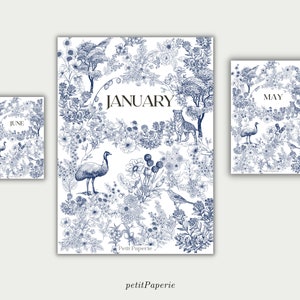 MONTHLY Printable Planner Dividers | Modern Minimalist Planner Inserts ...