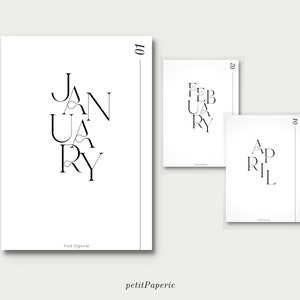 MONTHLY PRINTABLE A5 Planner Dividers | Simple, Modern Minimalist ...