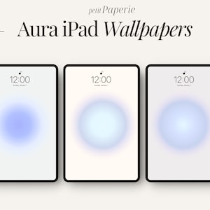 Pastel Blue Aura Aesthetic iPad Wallpapers 2023 SET OF 3 Cute Wallpapers| Tablet background | Aesthetic Gradient | Instant Download