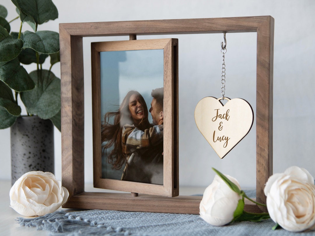 Personalized Couple Photo Frame, Engagement Couple Picture Frame