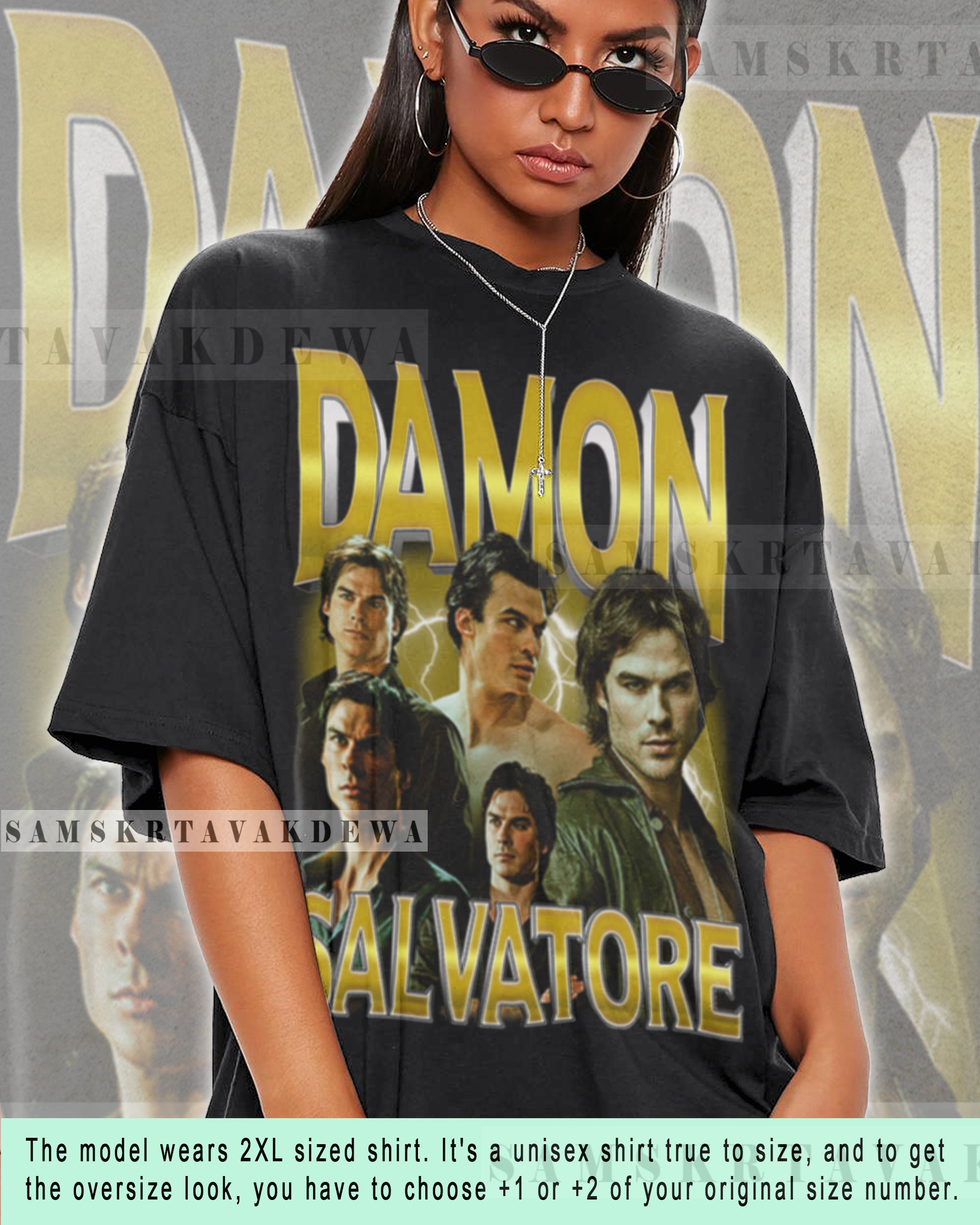Discover Damon Salvatore Shirt Actors Movie Characters Vampire T-shirt