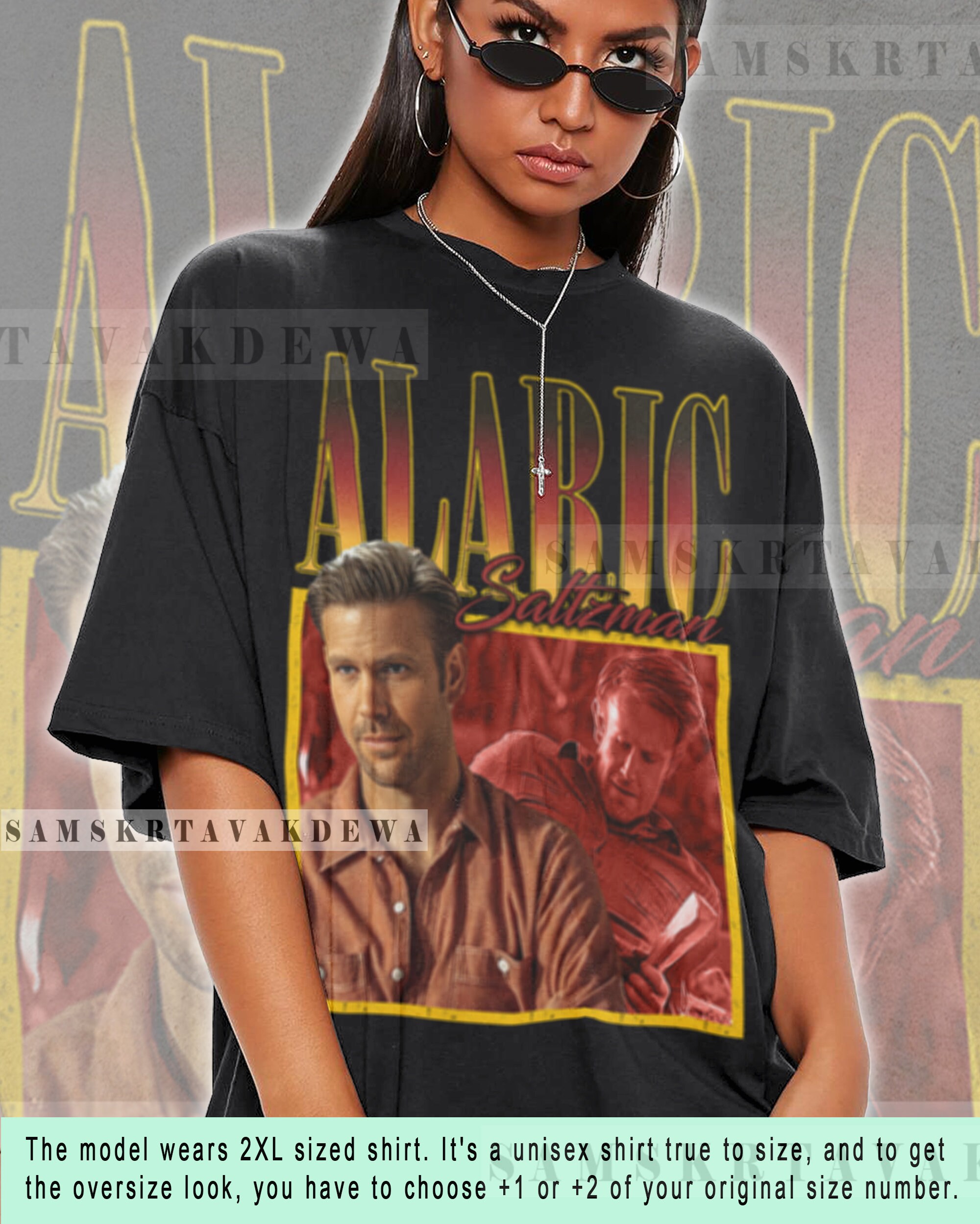 Alaric saltzman os diários do vampiro 90s vintage t camisa os