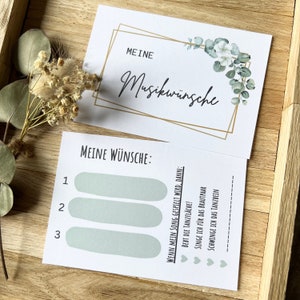 Musikwunschkarte | Blumen | Hochzeit | Geburtstag