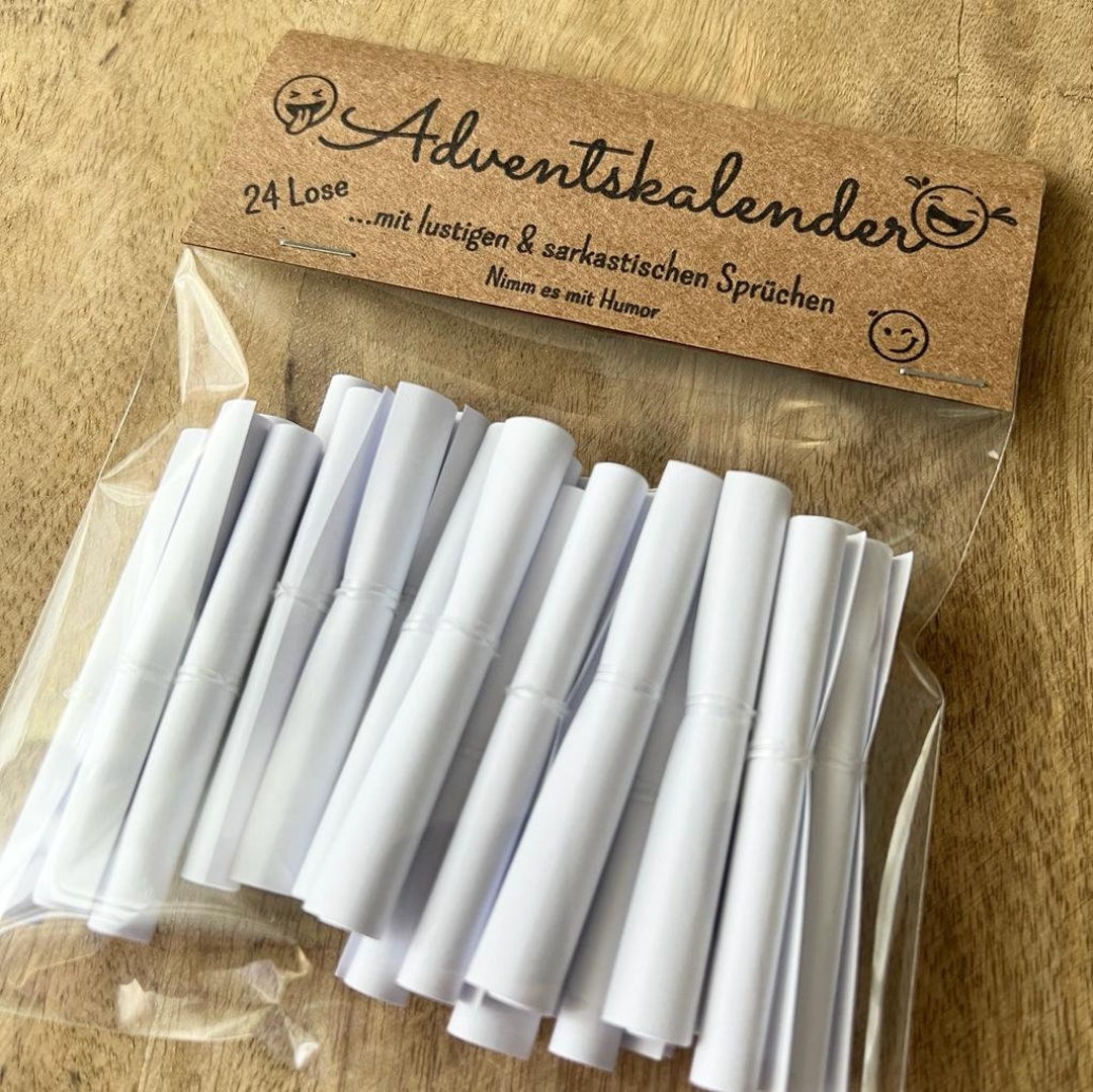 Lustiger Adventskalender für Kollegen 24 Lose mit lustigen