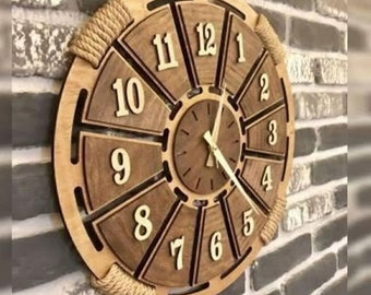 Rope Wooden Clock - Etsy