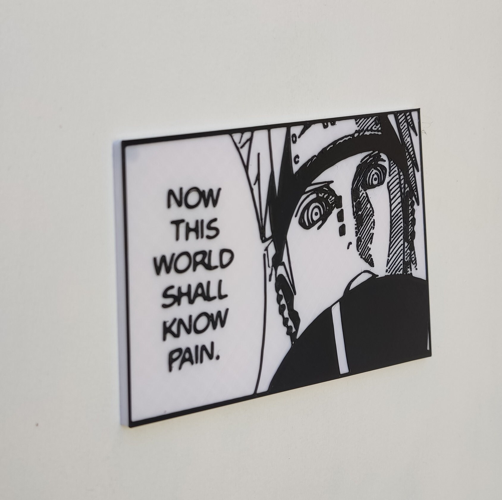 Unique 3D Printed Pain Wall Art From Naruto Perfect Gift for Etsy