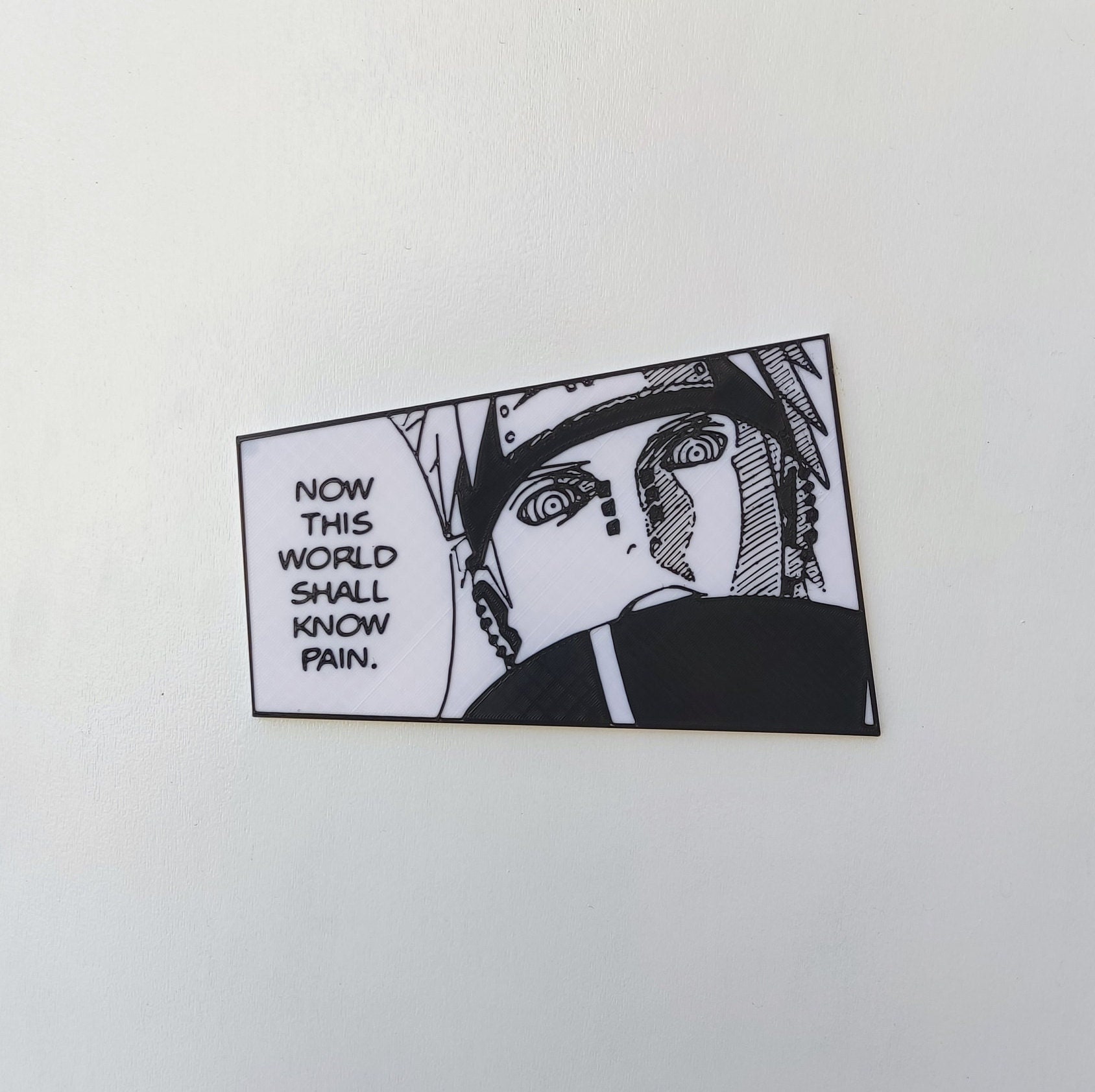 Unique 3D Printed Pain Wall Art From Naruto Perfect Gift for Etsy