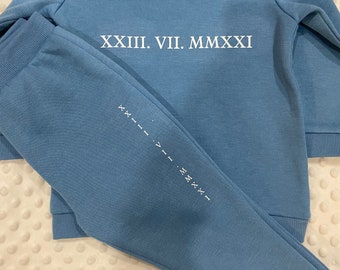 Personalised Roman numerals tracksuit