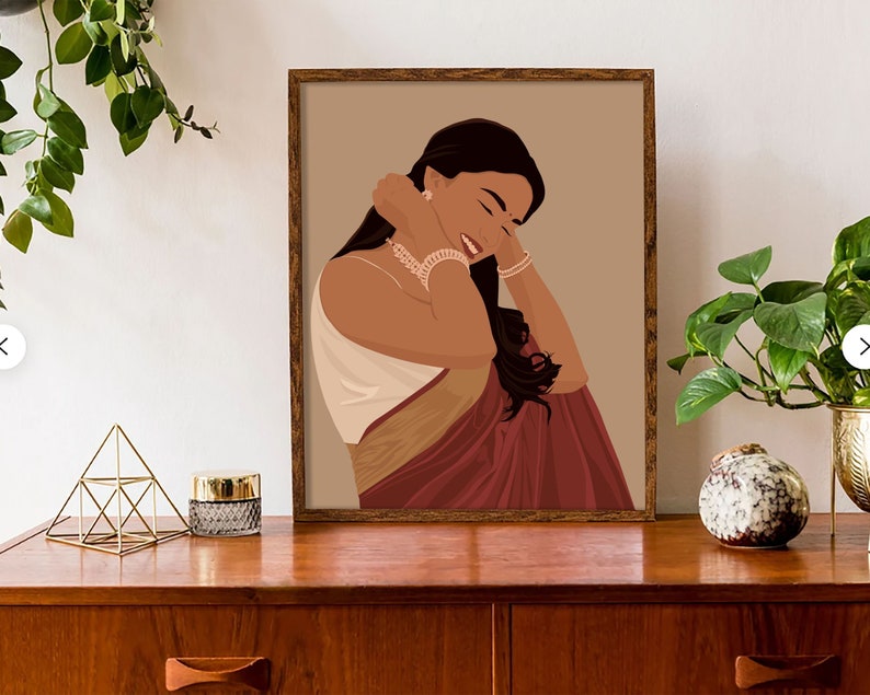 Tamil Wall Art, Modern Indian Art, South Indian Art, Asian Painting