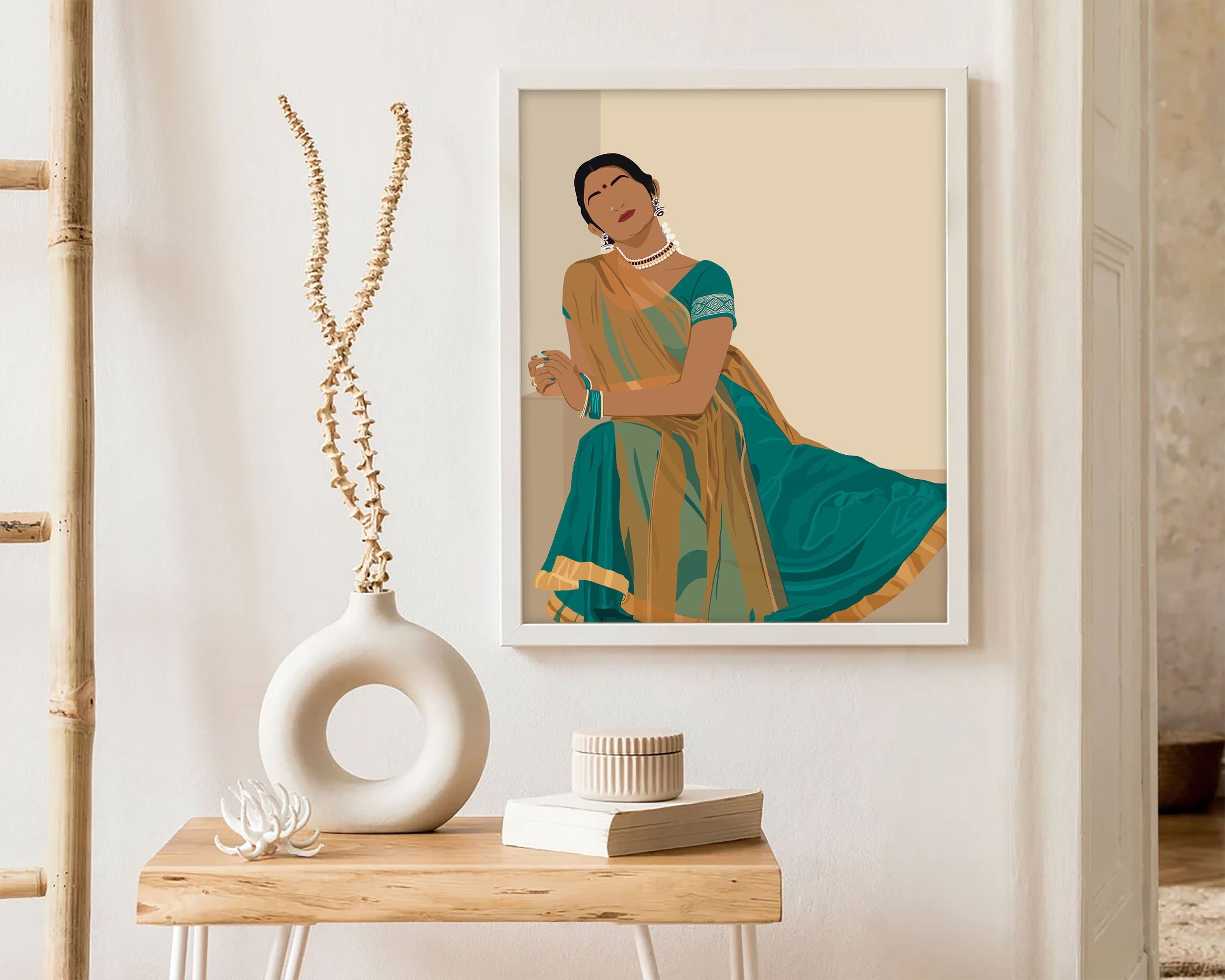 south-indian-art-telugu-art-south-asian-art-desi-print-tamil-wall