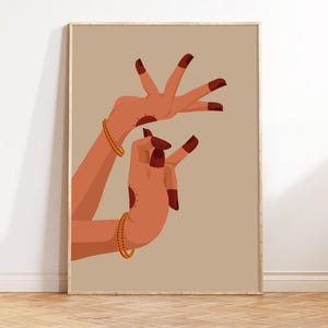 そろそろ残り少なく(u_u)【インド布絵】「BHARAT NATYAM」／送料込 Bharat Natyam Dance - Etsy Canada