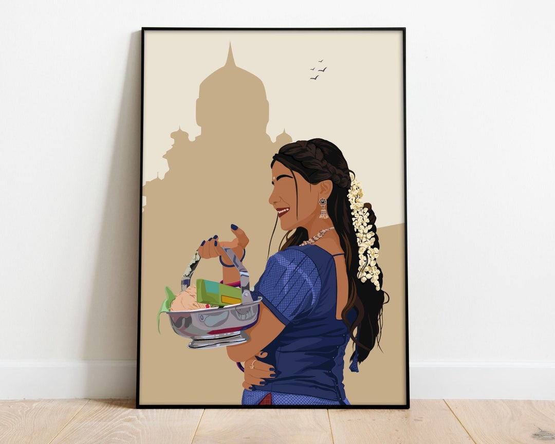 South Asian Art, Tamil Wall Art, Desi Art, Telegu Art, Tamil Wall Art