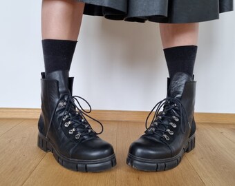 Wednesday Addams Boots - Etsy