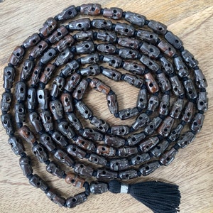 camel bone skull mala,mala for goddess kali,embrace the kali mala, meditation mindfulness,kali kapala prayer mala , bone skull mala,