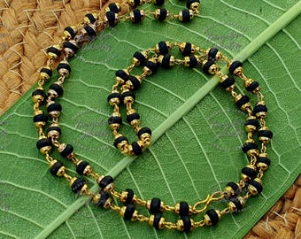 Collar de tulsi, rosario de tulsi en cobre, collar de tulsi, collar de Hare Krishna, kanti de tulsi, semillas de albahaca sagrada, mala de tulsi radhe