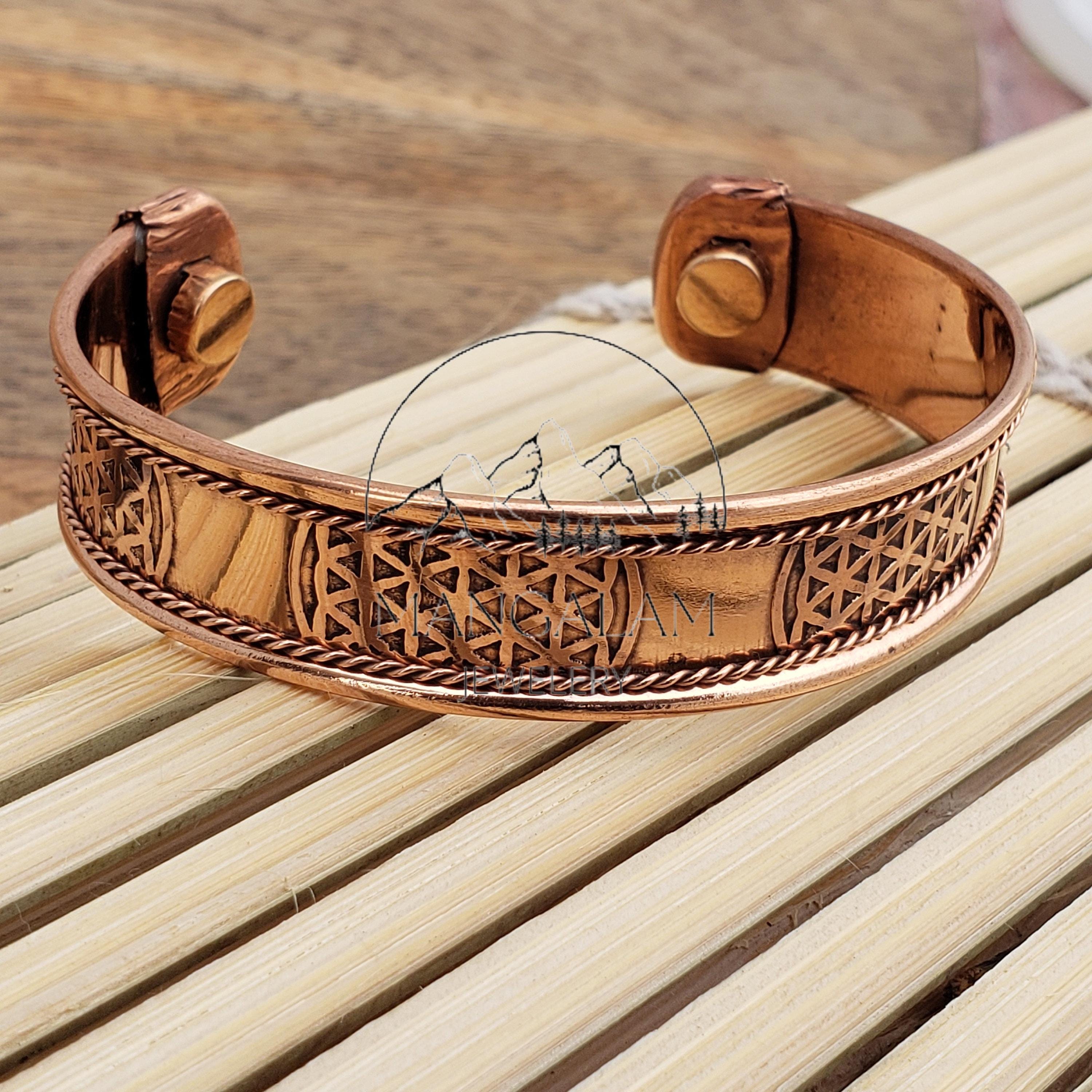 Bracciale In Rame AB India Crafts Realizzato A Mano Con Simbolo Mantra