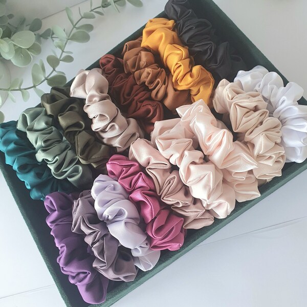 chouchou mini chouchou cheveux scrunchies en satin soie