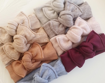 Diadema de bebé de punto de angora – Diadema de invierno suave y cálida – Accesorio para el cabello de 0 a 36 meses – Hecha a mano