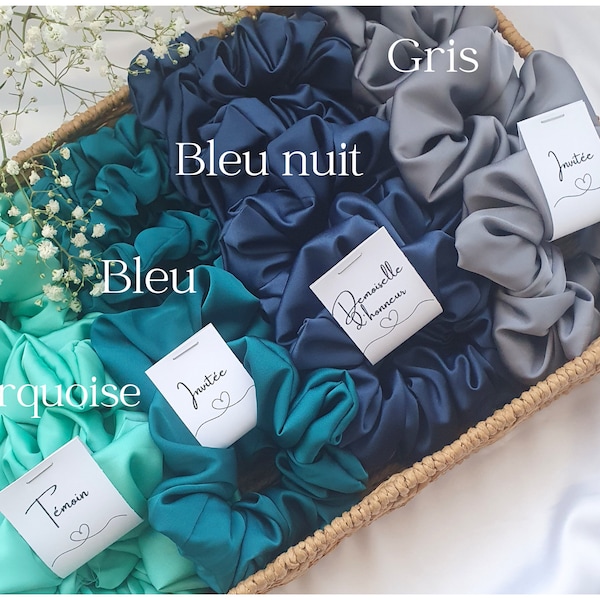 Chouchou ou mini chouchou de noce mariage cadeaux demoiselle honneur douche nuptiale témoins EVJF invités scrunchie