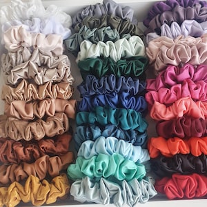mini hair scrunchie satin silk scrunchies
