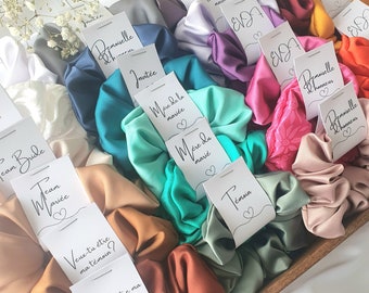 Chouchou satin silk bridal wedding maid of honor bachelorette party gifts personalized bridal shower gifts bachelorette party team bride