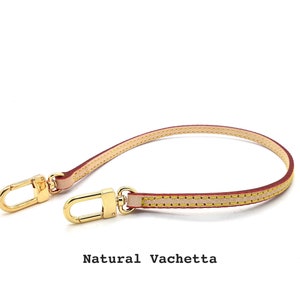 Genuine Vachetta Leather Shoulder Strap for Pochette Accessoires Strap Bag Bags Purse Handle strap Vachetta Strap Pochette Strap Handbag Natural Vachetta