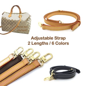 5/8&quot; - 15mm Adjustable Vachetta Leather strap - handbag replacement strap - crossbody strap - strap for speedy - bag strap - Alma strap