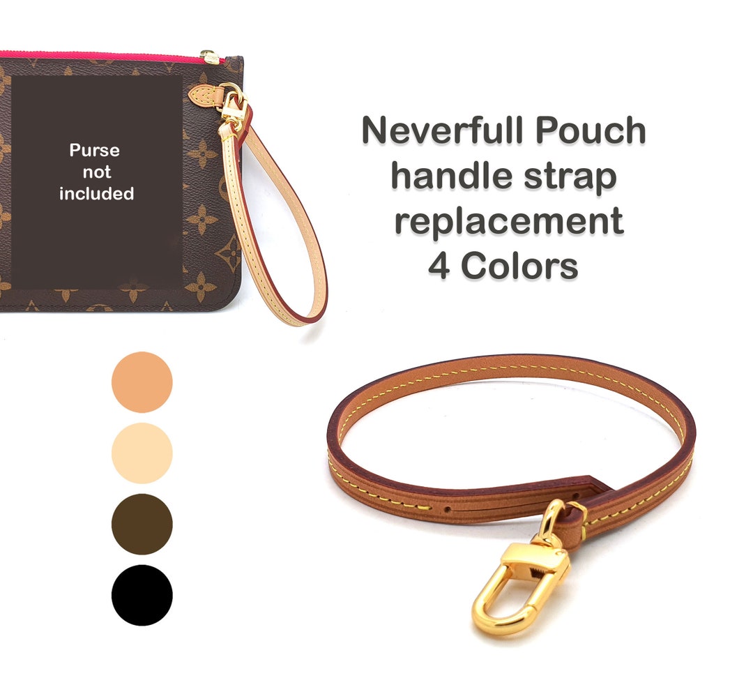 Wristlet Strap Replacement for Neverfull Pouch - 5 Colors, Honey Clear