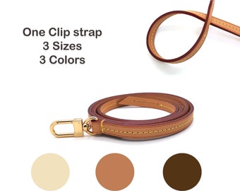 ONE CLIP Vachetta Cowhide leather Crossbody shoulder strap replacement for pochette accessoires handbags bags favorite eva neverfull pouch