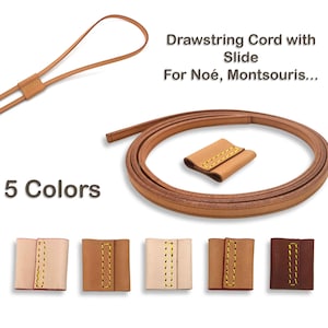Cord for Noe Bucket bags - Drawstring for Noe Montsouris - Vachetta leather cord cinch - cord replacement - leather strap for Noe BB PM GM
