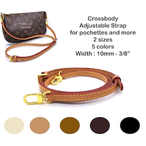 13mm Width Original Leather Adjustable Shoulder Strap for Kelly Pochette  Epsom Swift Leather Handbag Accessories