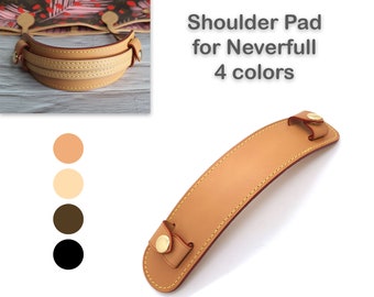 Vachetta Leather Shoulder pad strap saver for Neverfull PM MM or GM  handle protector -Shoulder Saver Top Handle Protector - handle cover -