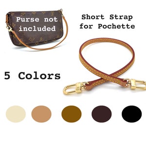 Genuine Vachetta Leather Shoulder Strap for Pochette Accessoires Strap Bag Bags Purse | Handle strap Vachetta Strap | Pochette Strap Handbag
