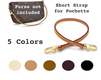 Echte Vachetta lederen schouderriem voor Pochette Accessoires riem tas tassen portemonnee | Handvatriem Vachetta-riem | Handtas met pochetteband