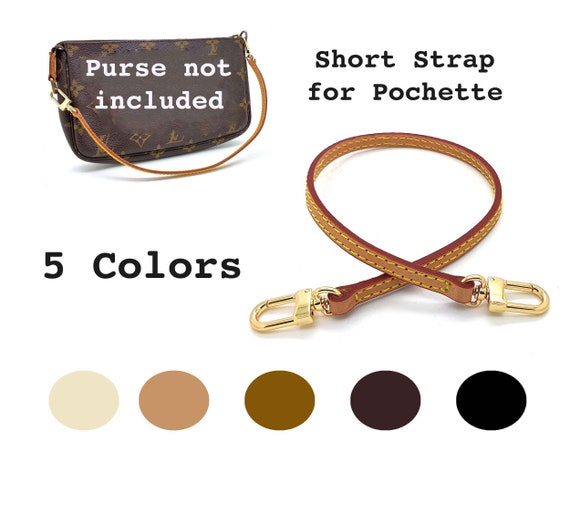 Genuine Vachetta Leather Shoulder Strap for Pochette Accessoires Strap Bag Bags Purse | Handle strap Vachetta Strap | Pochette Strap Handbag