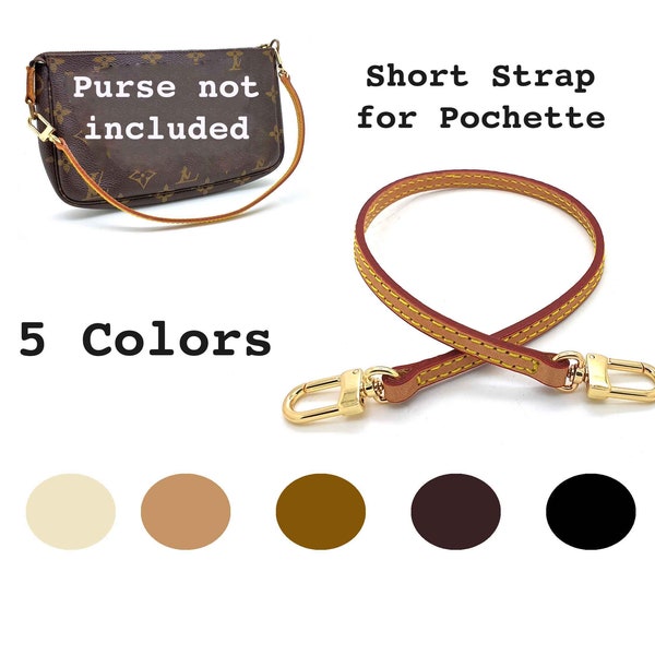 Echte Vachetta lederen schouderriem voor Pochette Accessoires riem tas tassen portemonnee | Handvatriem Vachetta-riem | Handtas met pochetteband