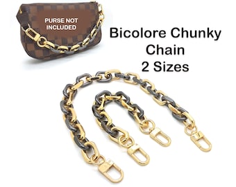 Bicolore Chunky Large Decorative Handle Chunky chain strap for Handbags pochette accessoires Speedy alma felicie twist pouch TOILETRY 26 bag