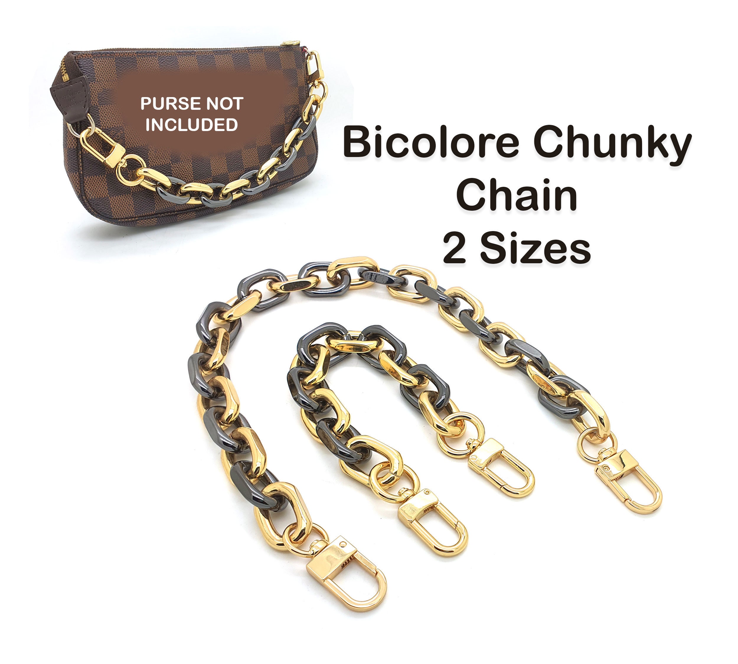 Bicolore Chunky Large Decorative Handle Chunky Chain Strap for 