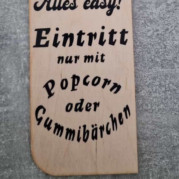 Türschild mit lustigem Spruch zum Anhägen an der Türklinke - Fun - Lustig